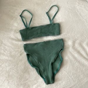 Sage Youswim two piece, high waisted bottoms!
